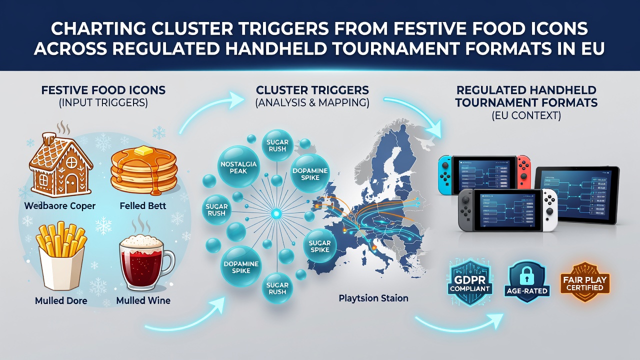 Analyse von Cluster-Interaktionen mit festlichen Food-Icons in EU-regulierten Turnierspielen