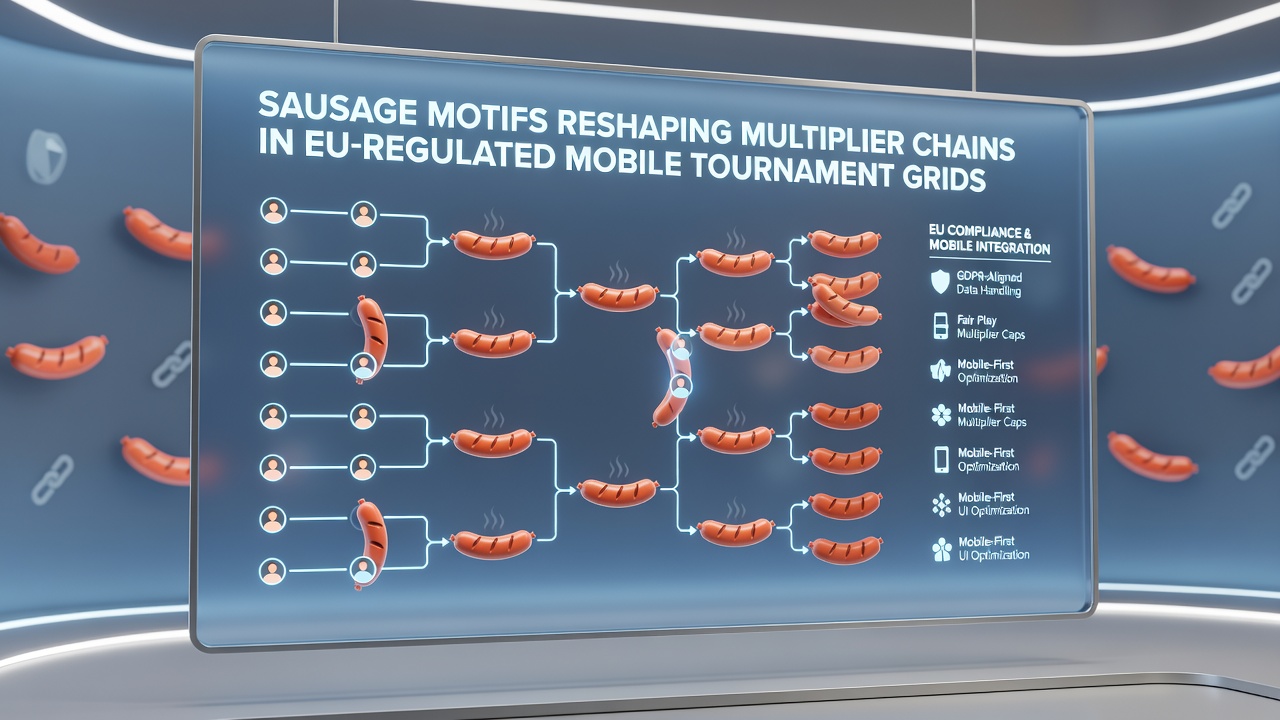 Detailansicht von Multiplikator-Ketten mit kulinarischen Symbolen